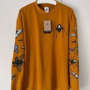 Nike ACG Insects Long Sleeve Mustard Yellow Graphic Shirt